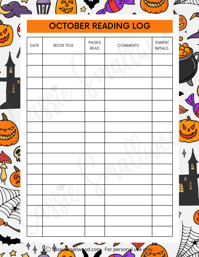 17 cute reading logs {free printable} - cassie smallwood